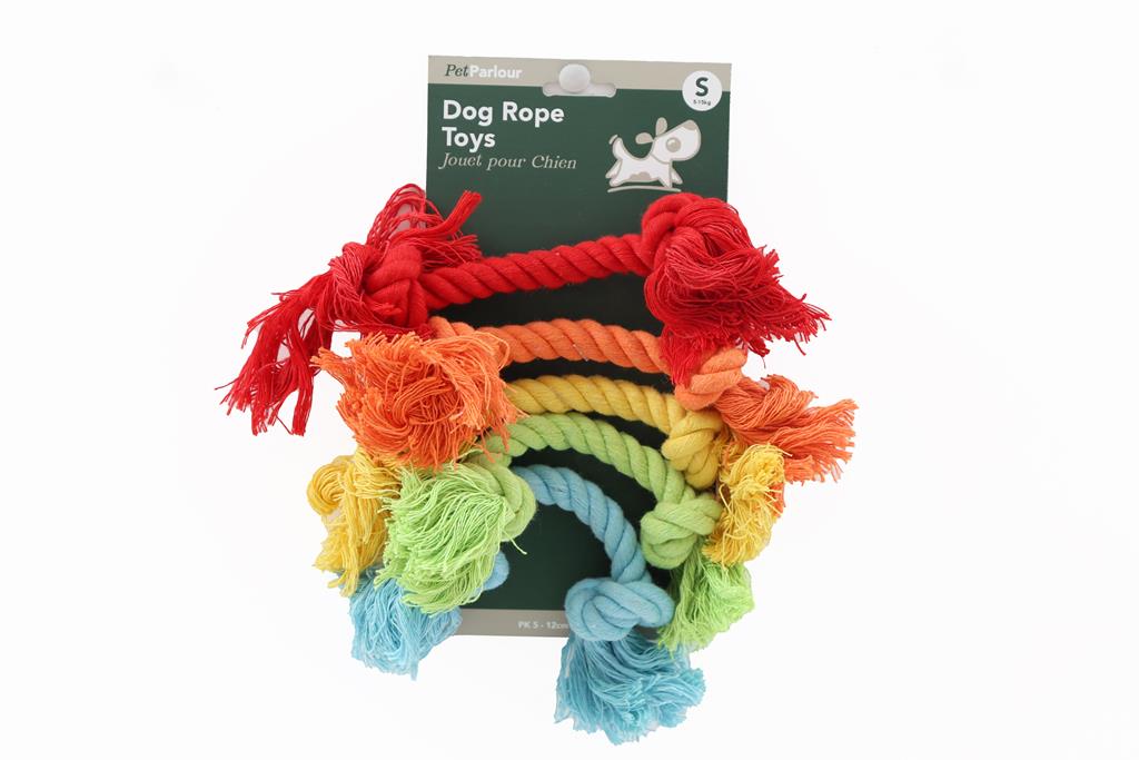 Pet Rainbow Rope Toys Pack Of 5 - Click Image to Close