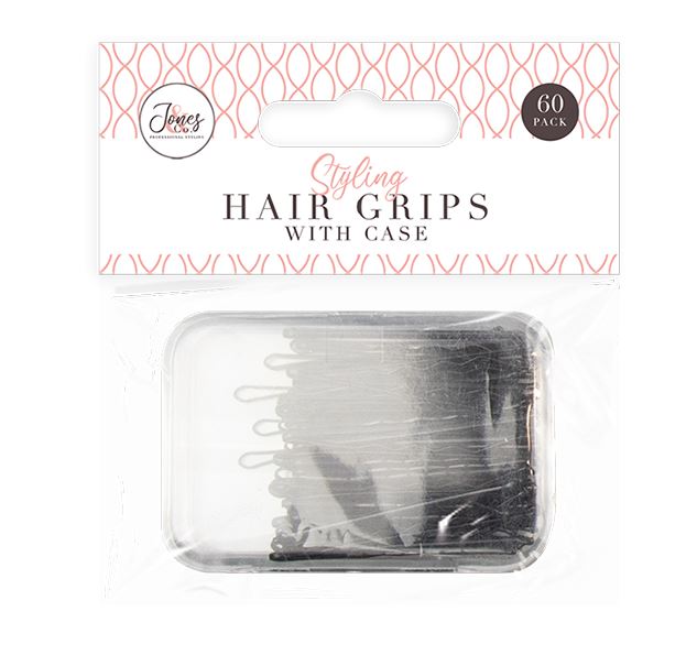 Hair Grips With Case 60 Pack - Click Image to Close