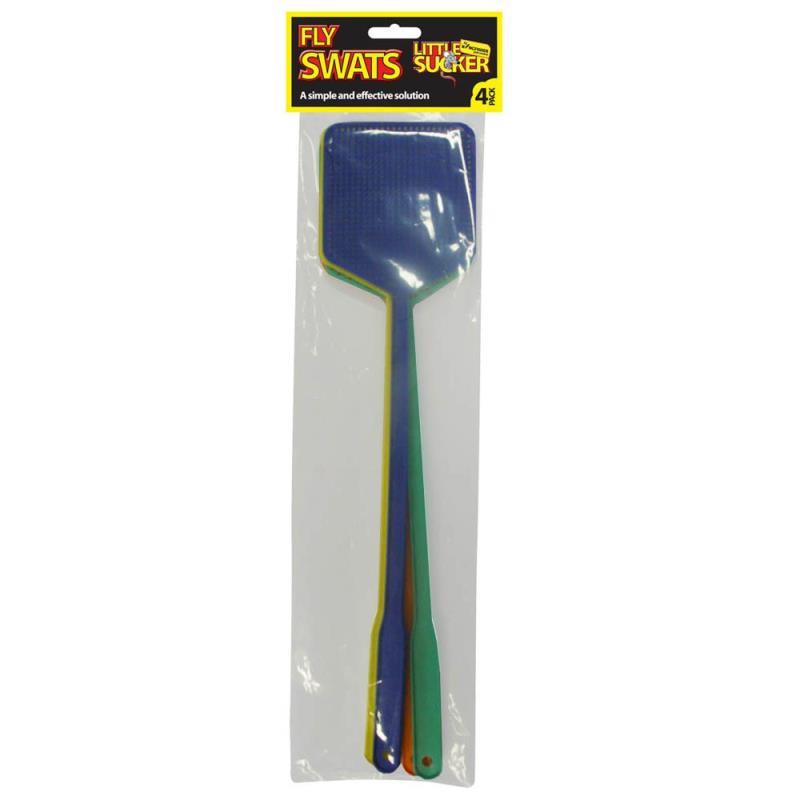 Plastic Fly Swats 4 Pack - Click Image to Close