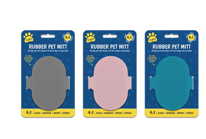 4-In-1 Rubber Pet Mitt - Click Image to Close