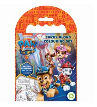 Paw Patrol The Movie Carry Along Colouring Set