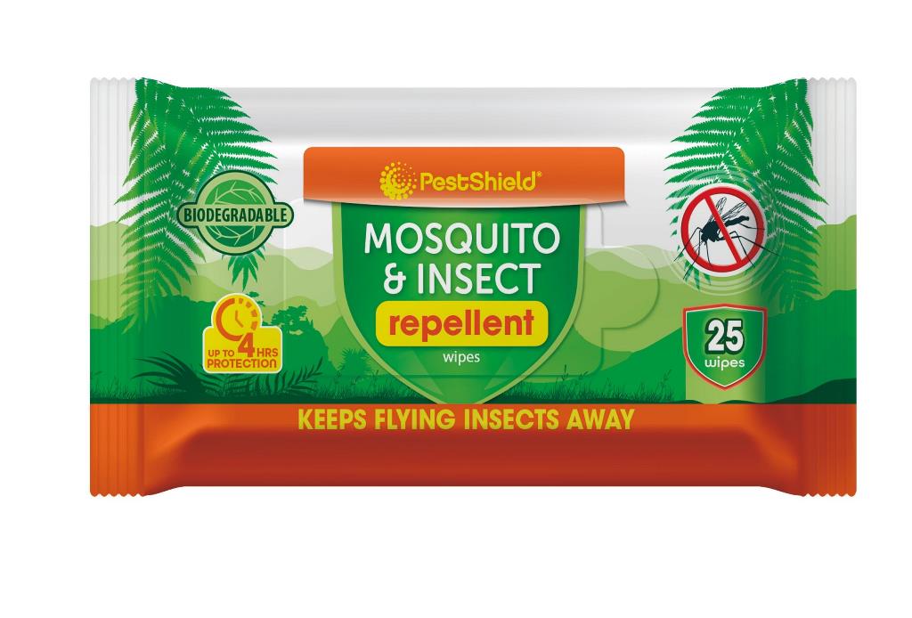 Pest Shield Mosquito & Insect Repellent Wipes 25 Pack - Click Image to Close