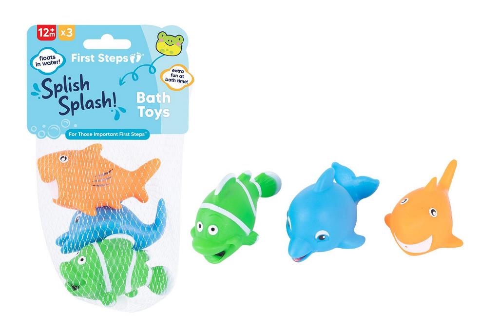 First Steps Vinyl Bath Toys 3 Pack - Click Image to Close