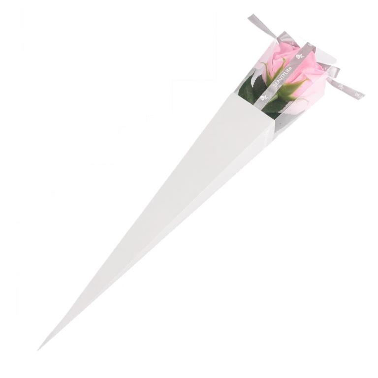 Artificial 40cm Single Pink Rose In GIft Box - Click Image to Close