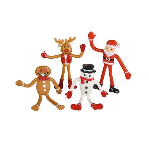 Bendable Christmas Figures X 12 ( 40p Each ) - Click Image to Close