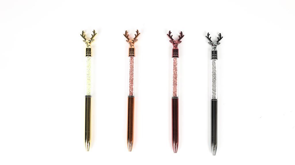 Christmas Reindeer Crystal Pens - Click Image to Close