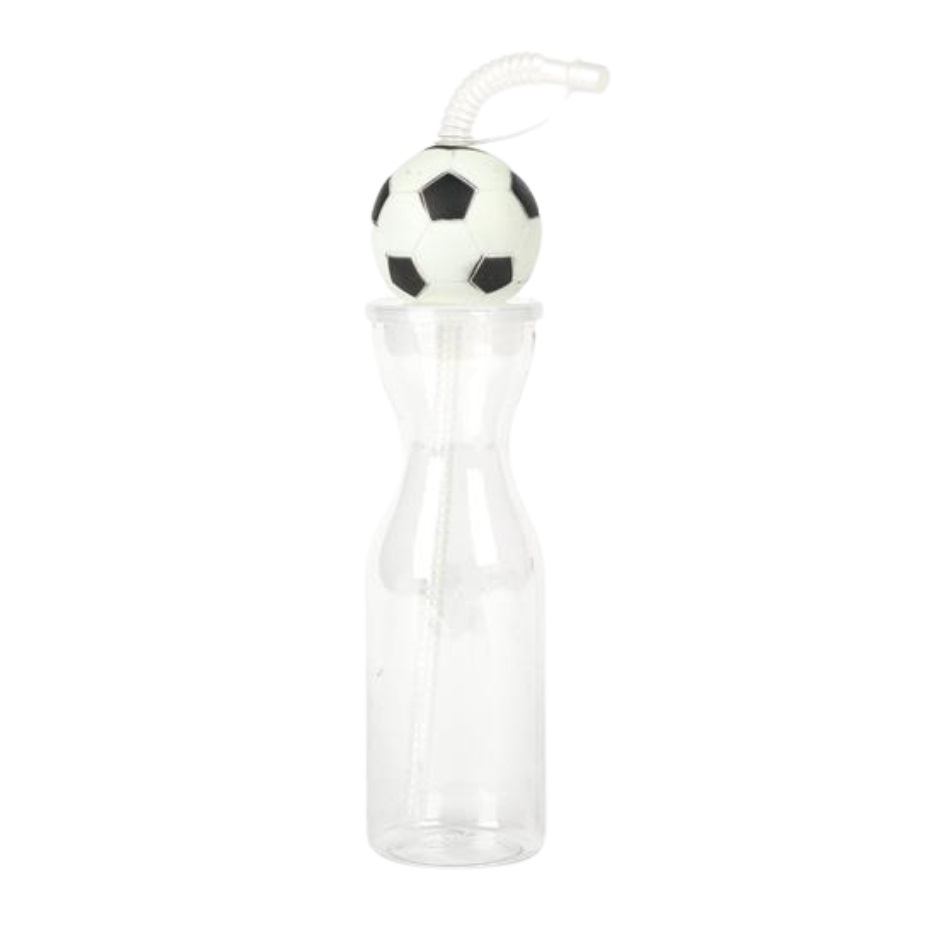 Soccer 500ml Straw Bottle ( Assorted Colours ) - Click Image to Close