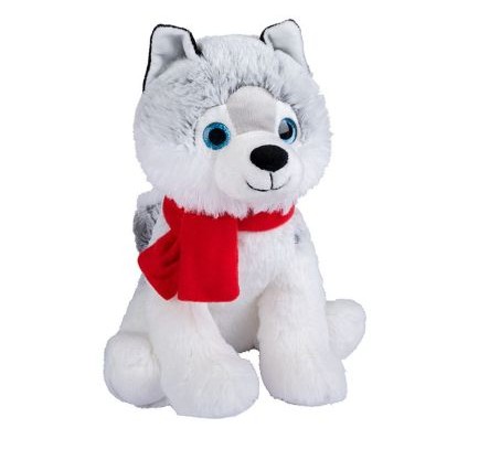 Festive Husky With Scarf - Click Image to Close
