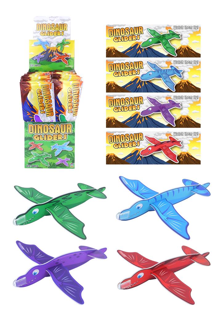 Dinosaur 17cm Gliders X 48 ( 15p Each ) - Click Image to Close