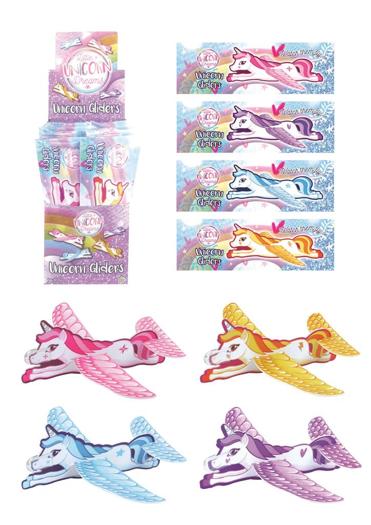 Unicorn 17cm Gliders X 48 ( 11p Each ) - Click Image to Close