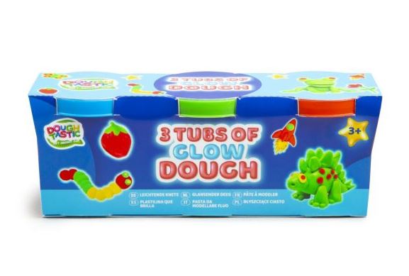 3 Pack Glow In The Dark Dough ( 50Gm ) - Click Image to Close