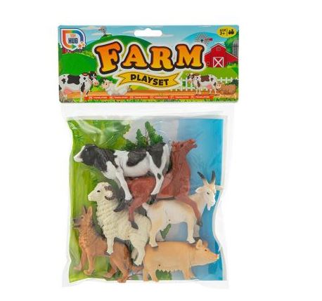 6" Farm Animal Bag Playset - Click Image to Close