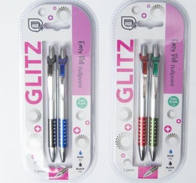 Glitz Pen Pack Of 2 - Click Image to Close