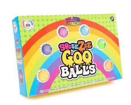 Squeezy Balls Colour Changing 6 Pack - Click Image to Close