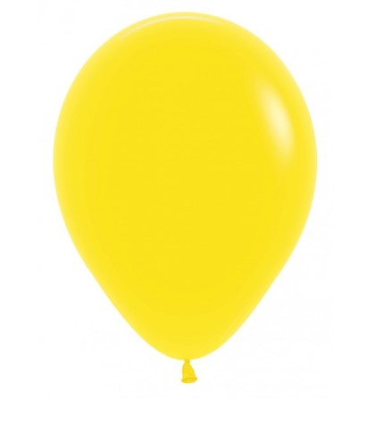 Sempertex 12" Fashion Yellow Latex Balloons 50 Pack - Click Image to Close