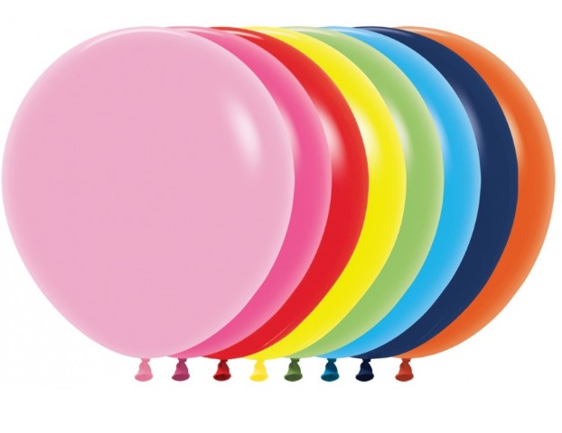 Sempertex 18" Fashion Assortment Latex Balloons 25 Pack - Click Image to Close