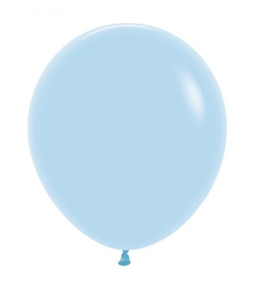 Sempertex 18" Pastel Matte Blue Latex Balloons 25Pack - Click Image to Close