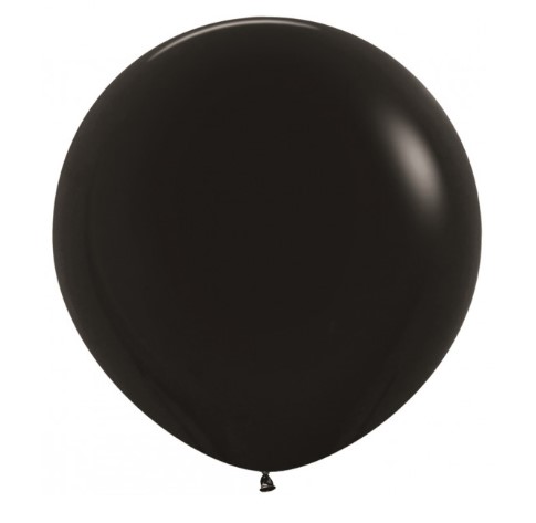 Sempertex 36" Fashion Black Latex Balloons 2 Pack - Click Image to Close