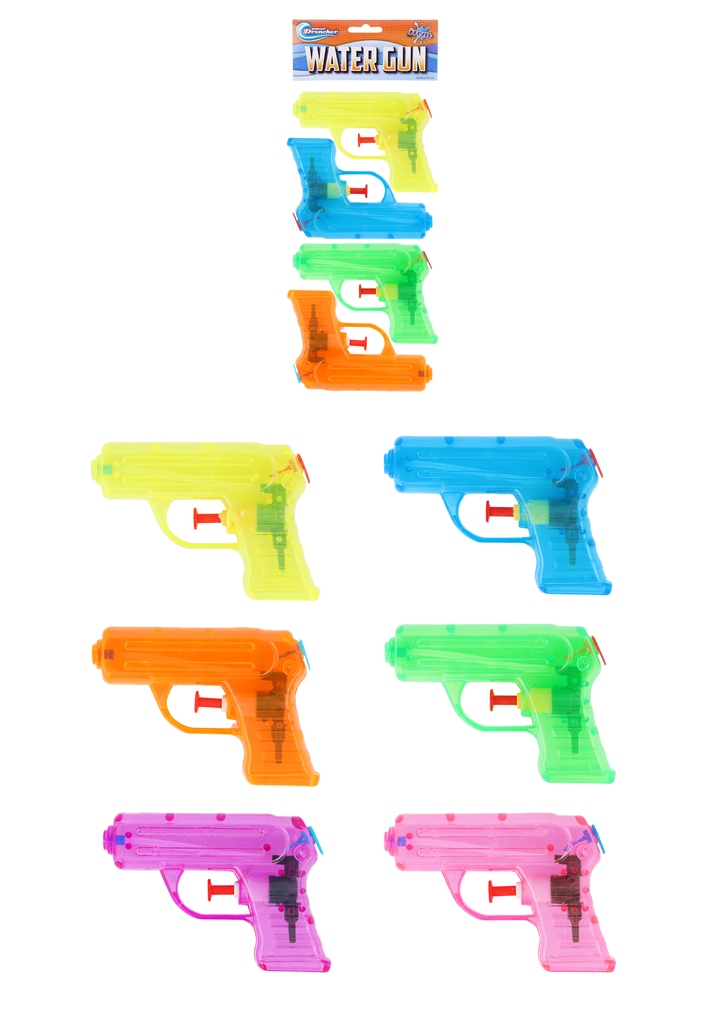 Neon Water Gun 4-Pack (11cm) 6 Assorted Colours - Click Image to Close
