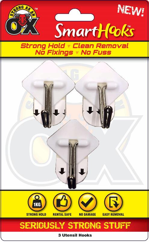 SERIOUSLY STRONG REMOVABLE CUP HOOKS 3 Pack - Click Image to Close