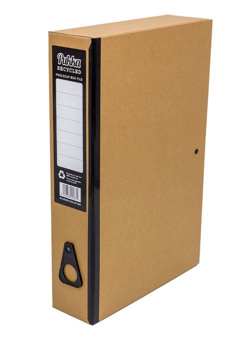 PUKKA RECYLCED BOX FILE KRAFT - Click Image to Close