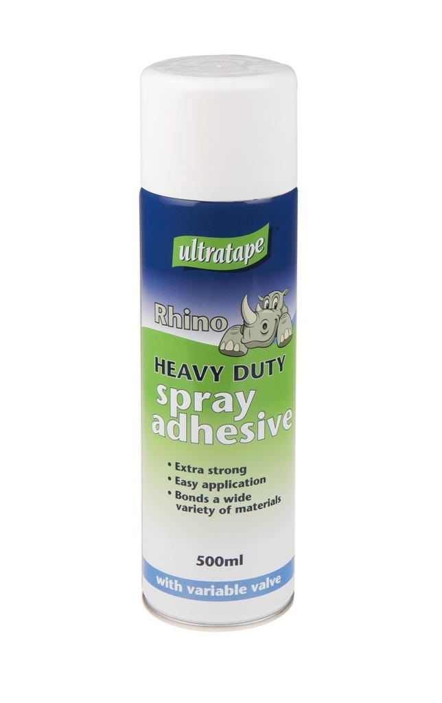 Ultratape Rhino Heavy Duty Spray Adhesive Art & Craft 500ml - Click Image to Close