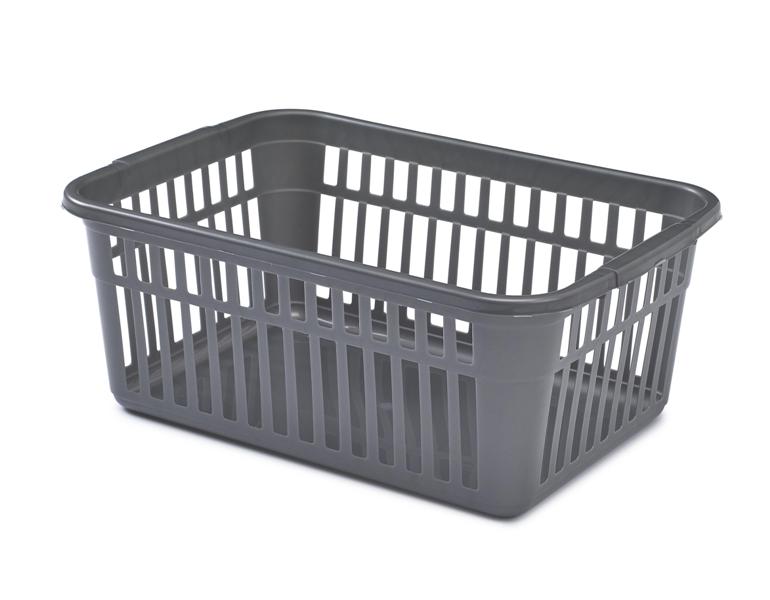 Whitefurze 45cm Handy Basket Silver - Click Image to Close
