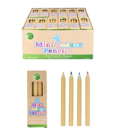 Eco-Friendly Mini Colouring Pencil 4 Pack x 120 ( 12p Each ) - Click Image to Close
