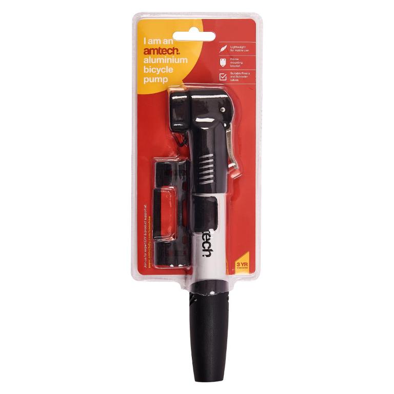 Amtech Aluminium Bicycle Pump - Click Image to Close