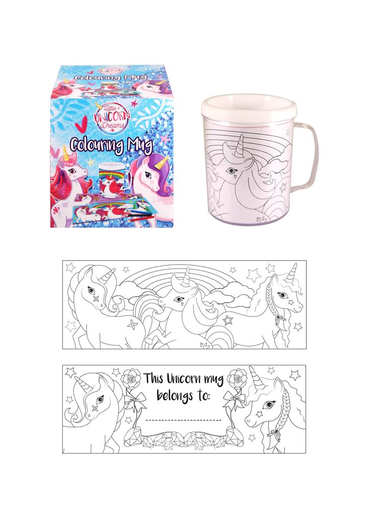 Unicorn Colour In Your Own Mug - Click Image to Close
