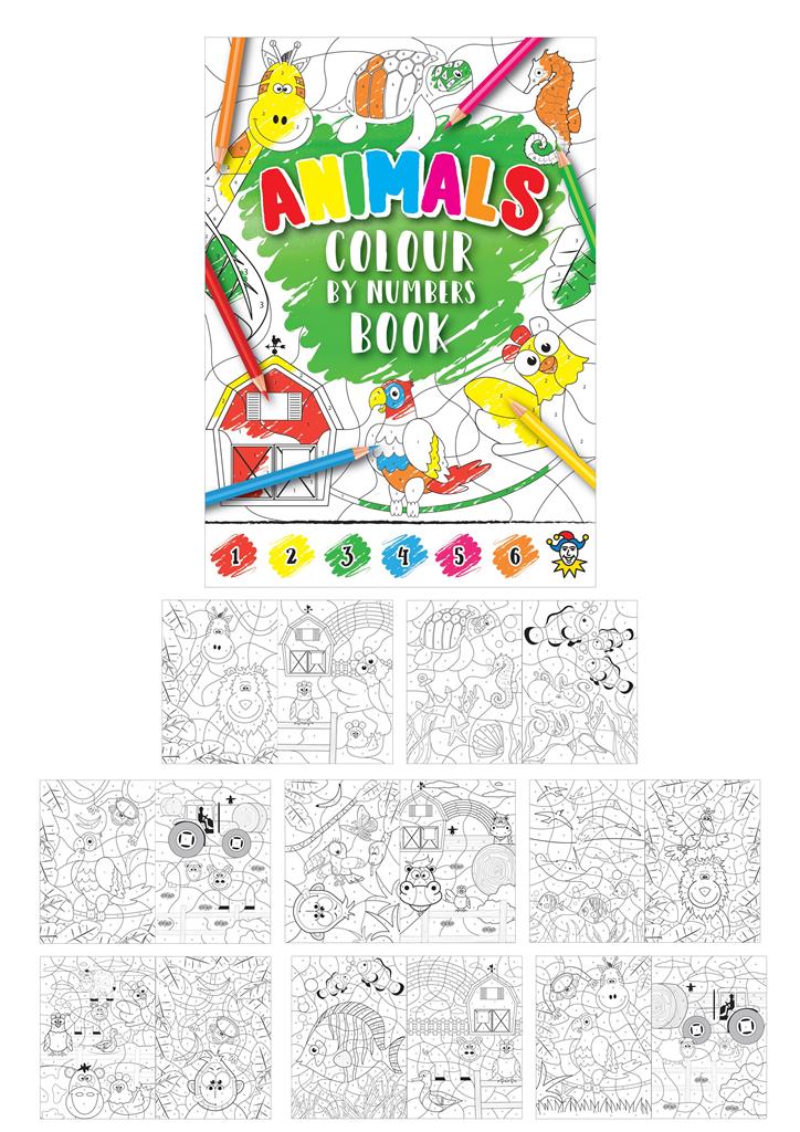 Animal 10.5cm Colour By Numbers Book X 48 ( 10p Each ) - Click Image to Close