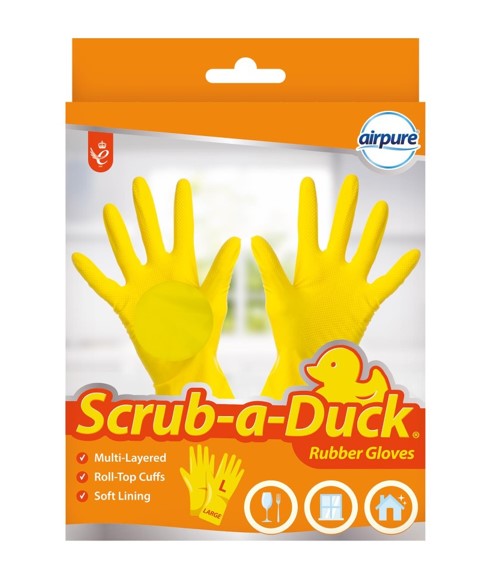 Scrub-A-Duck Rubber Gloves - Click Image to Close