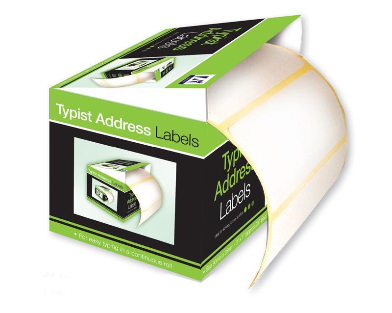 100 Typist Address Labels - Click Image to Close