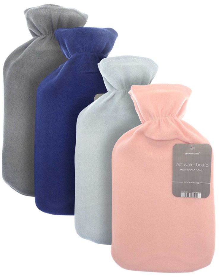 Plain Fleece Hot Water Bottle 2 Litre - Click Image to Close