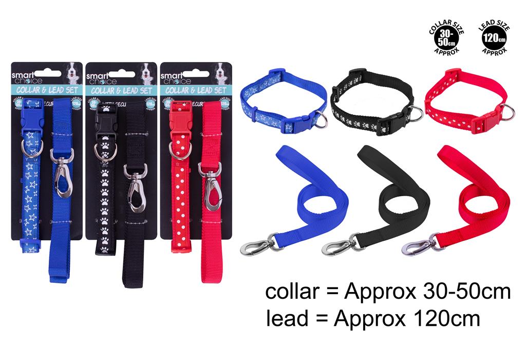 Smart Choice Lead & Collar ( Assorted Designs ) - Click Image to Close