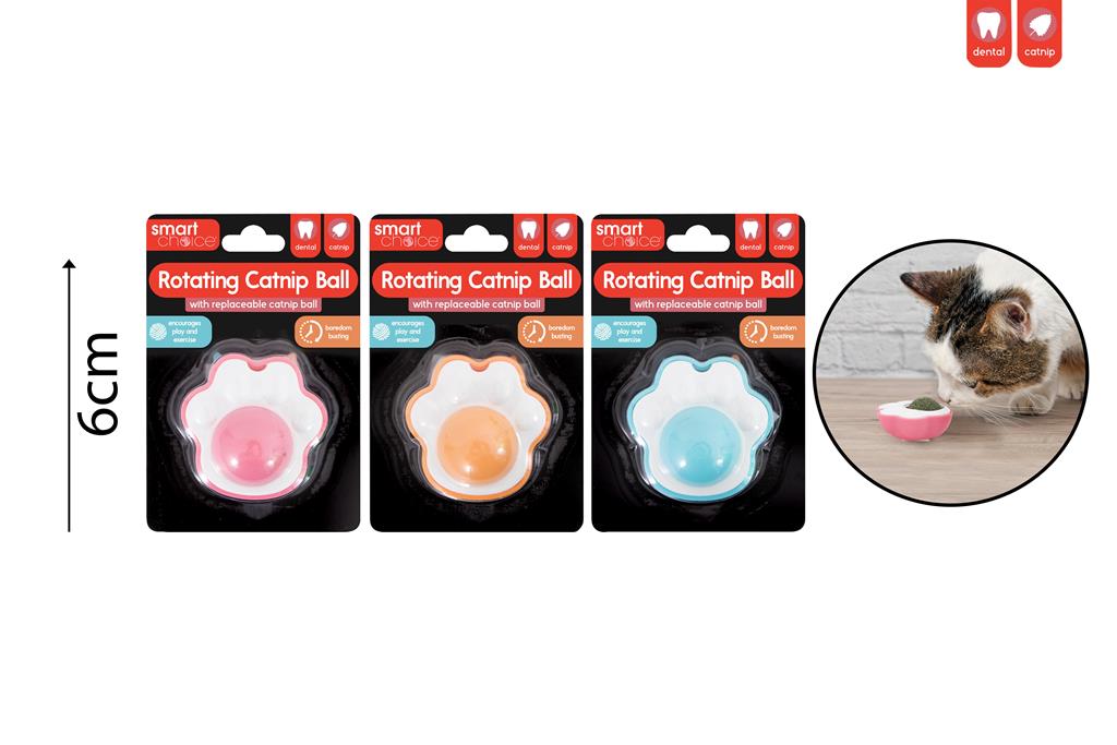 Catnip Roller Ball Cat Toy 3 Colours - Click Image to Close