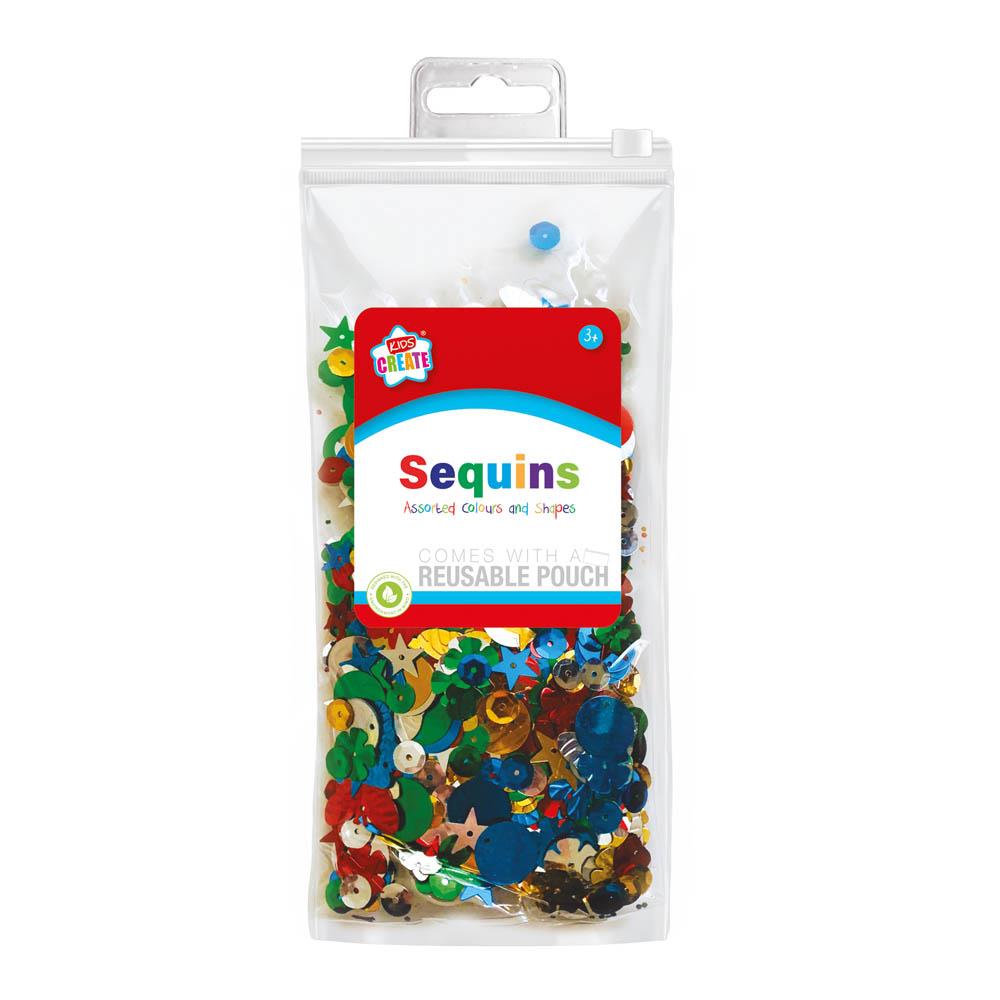 Kids Create Activity Pack Of Mixed Sequins - Click Image to Close