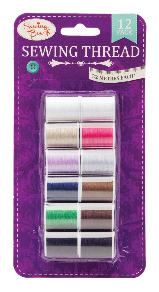 32M Sewing Thread 12 Pack - Click Image to Close