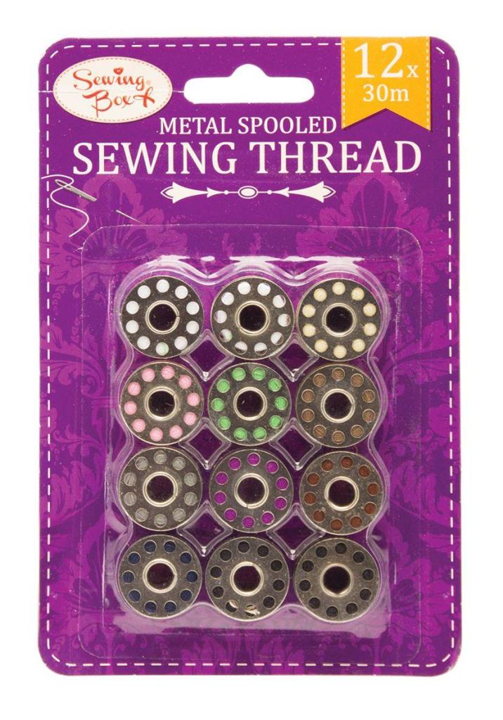 Metal Sewing Thread 12 Pack - Click Image to Close