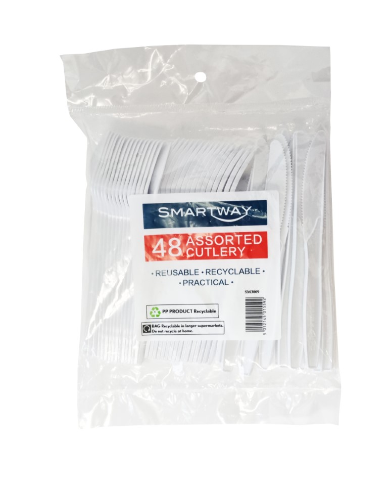 Smartway Assorted Cutlery 48Pk - Click Image to Close