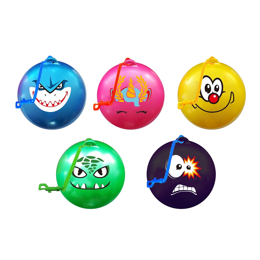 Cartoon Face 10" ( 25cm ) Fruit Scented Ball With Keychain - Click Image to Close