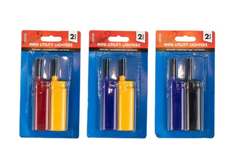 Mini Electronic Utility Lighters 2 Pack - Click Image to Close