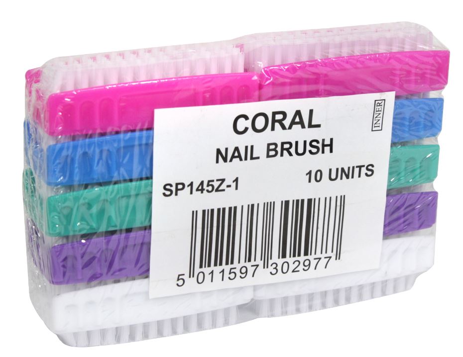 Coral Nail Brush - Click Image to Close