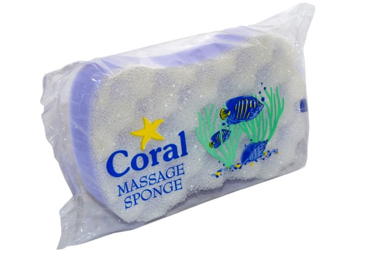 Superbright Coral Massage Sponge - Click Image to Close
