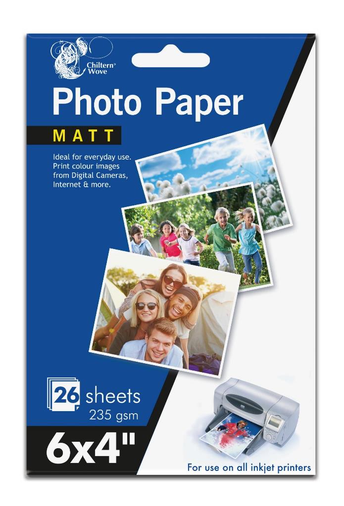 Matte Photo Paper 6" x 4" - 26 Sheets - Click Image to Close