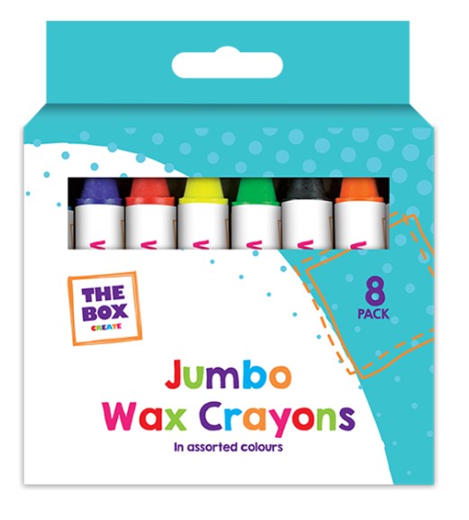 Jumbo Wax Crayons 8 Pack - Click Image to Close
