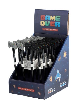 Game Over Pencil with PVC Topper - Click Image to Close