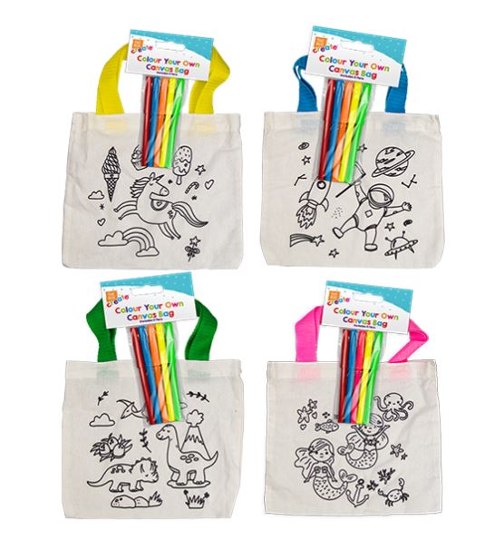 Colour In Your Own Canvas Bag - Click Image to Close