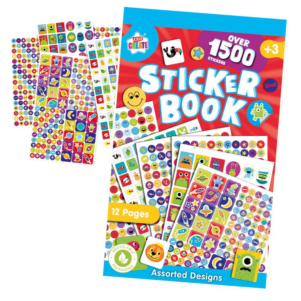Kids Create Activity Sticker Book 1500 Pcs - Click Image to Close
