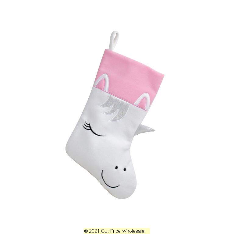 *** OFFER *** Deluxe Glitter Unicorn Stocking 40cm X 25cm - Click Image to Close